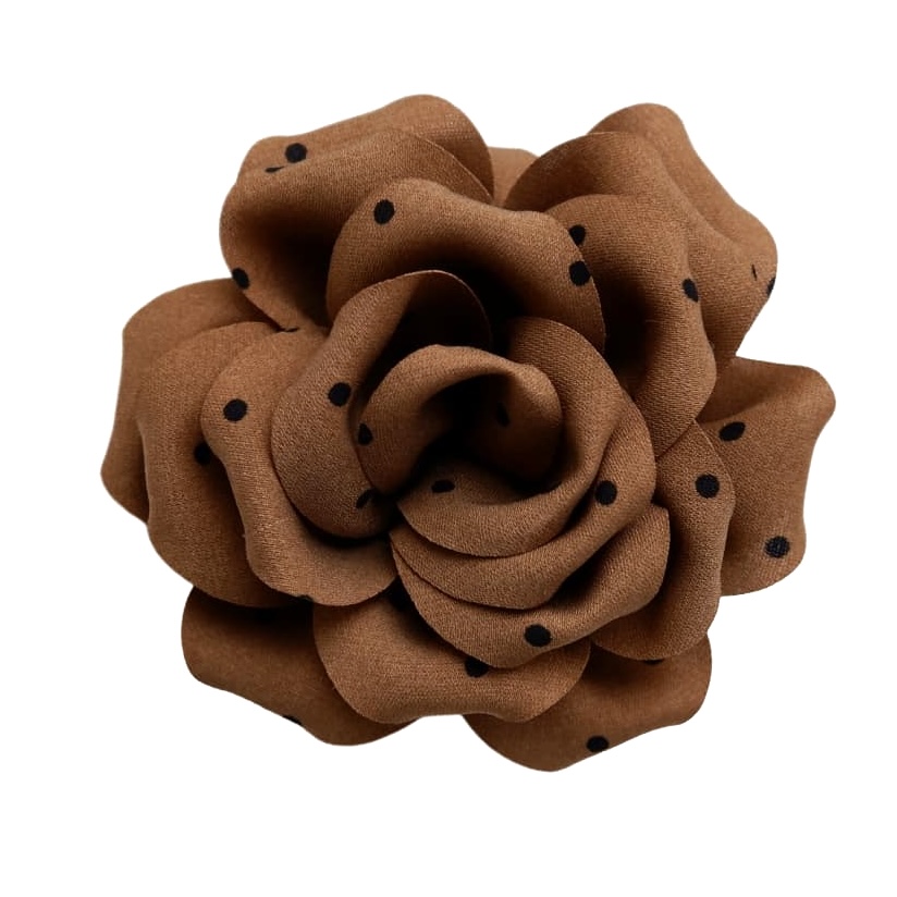 CHRISTY brown dot- 2-in-1- brooch/pin 