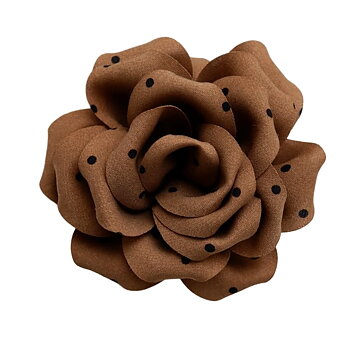 CHRISTY brown dot- 2-in-1- brooch/pin 
