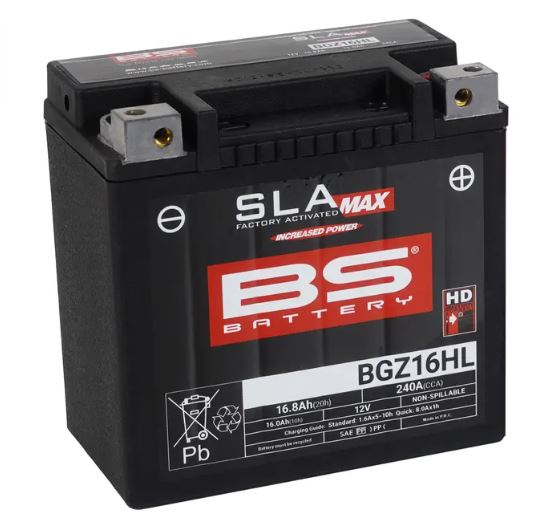 MC/ATV Batteri 12V 16Ah BS Battery BGZ16HL – AGM Heavy Duty