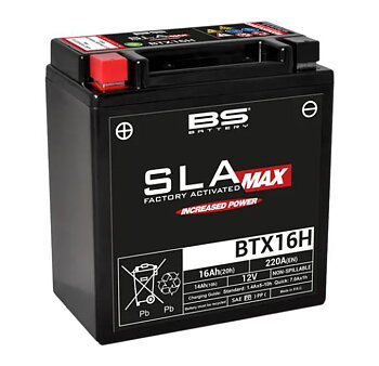 MC/ATV Batteri 12V 14Ah BS Battery SLA Max BTX16H – AGM HD