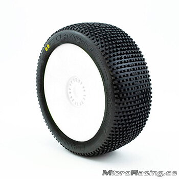 PROCIRCUIT - Claymore V2, S2 Soft, 1/8 Off Road, Preglued, White Rim, 1pair