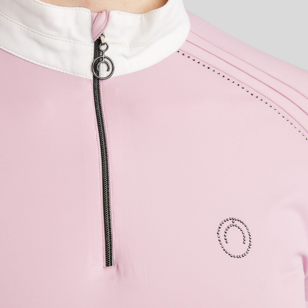 MONTAR MOPEARL COMPETITION SHIRT PINTUCKS AND GUN METAL - CANDY PINK - 3