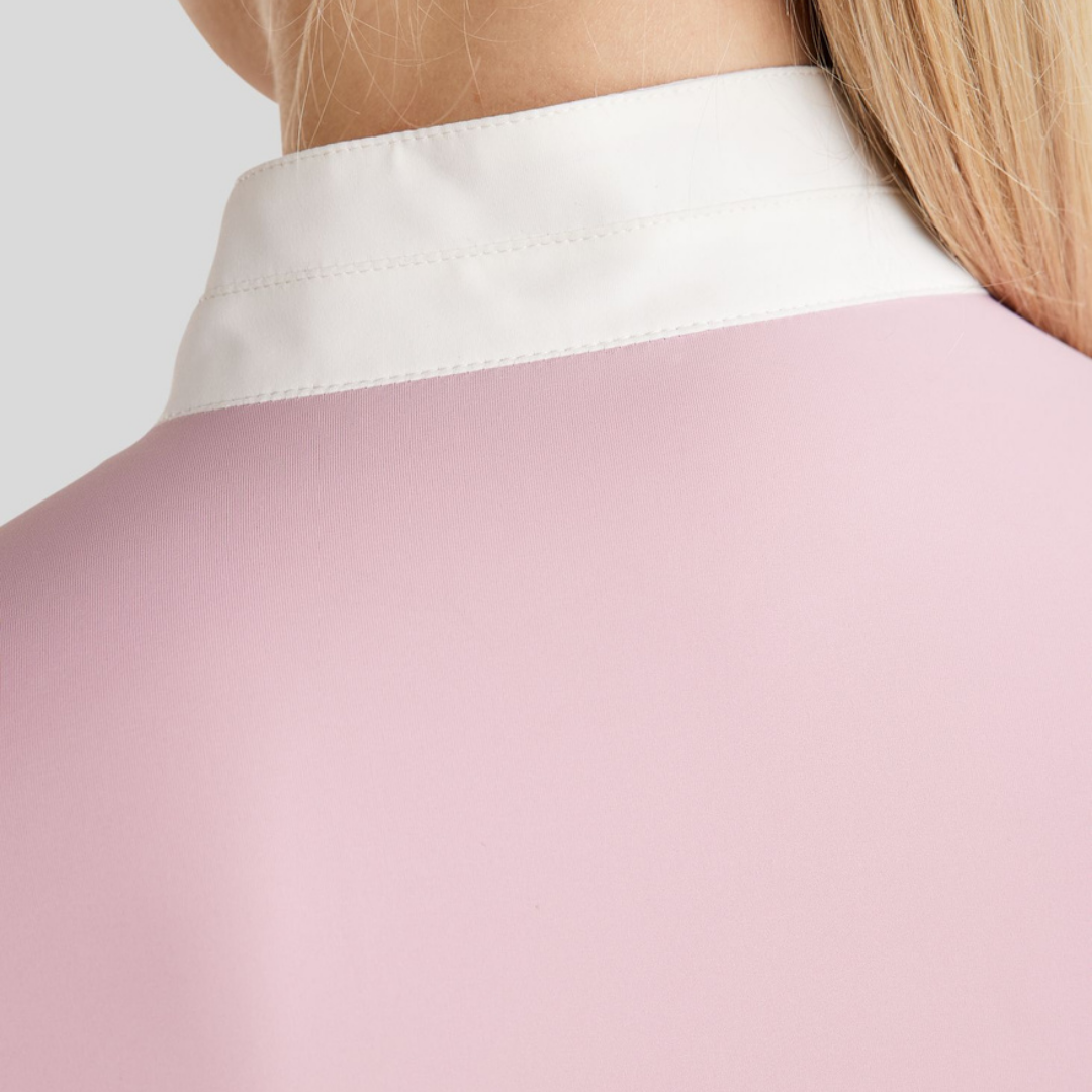 MONTAR MOPEARL COMPETITION SHIRT PINTUCKS AND GUN METAL - CANDY PINK - 4