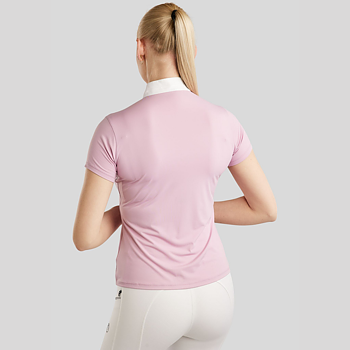 MONTAR MOPEARL COMPETITION SHIRT PINTUCKS AND GUN METAL - CANDY PINK