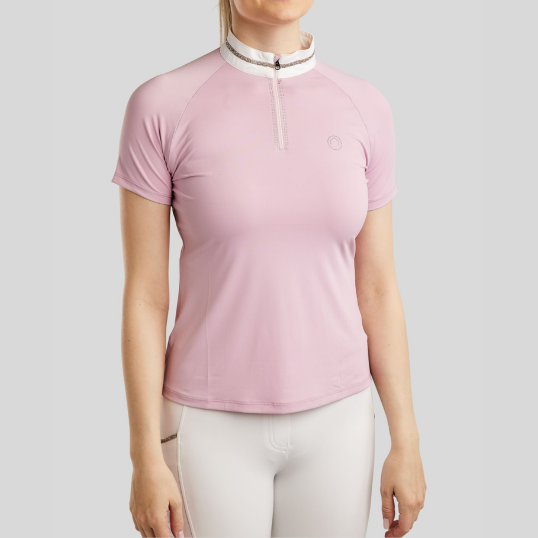 MONTAR MOLILA SS COMPETITION SHIRT CHAMPAGNE CRYSTAL - CANDY PINK