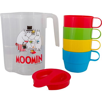 Mumin Picknick Kanna och Mugg 5-delar -Färg