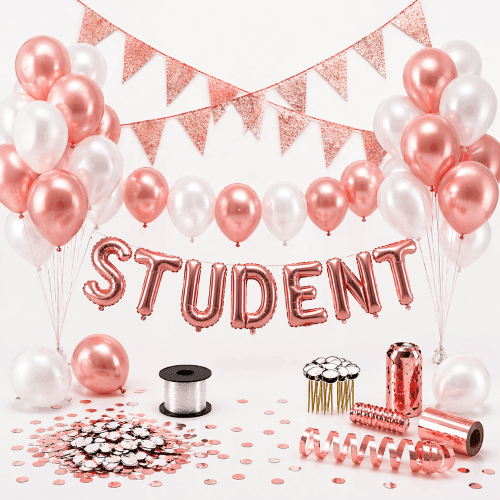 Studentdekoration Paket Roséguld 