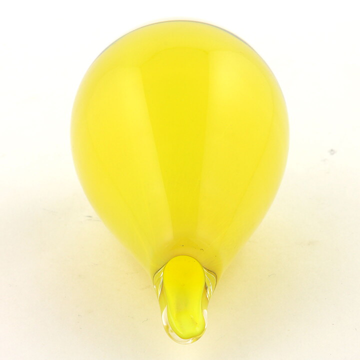 Ingeborg Lundin (1960s) Yellow Glass Raindrop Vase 9 cm
