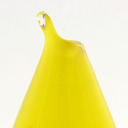 Ingeborg Lundin (1960s) Yellow Glass Raindrop Vase 9 cm