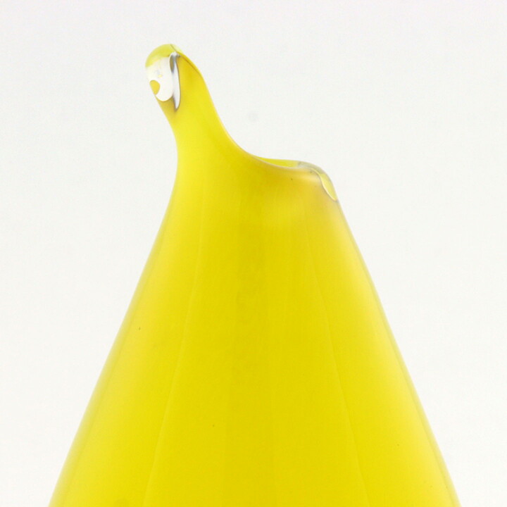 Ingeborg Lundin (1960s) Yellow Glass Raindrop Vase 9 cm
