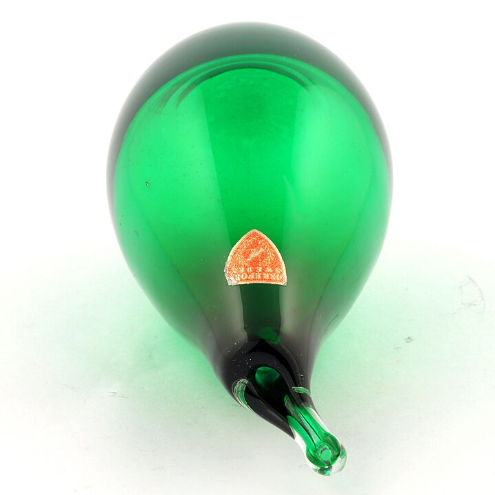 Ingeborg Lundin (1960s) Green Glass Raindrop Vase 13 cm