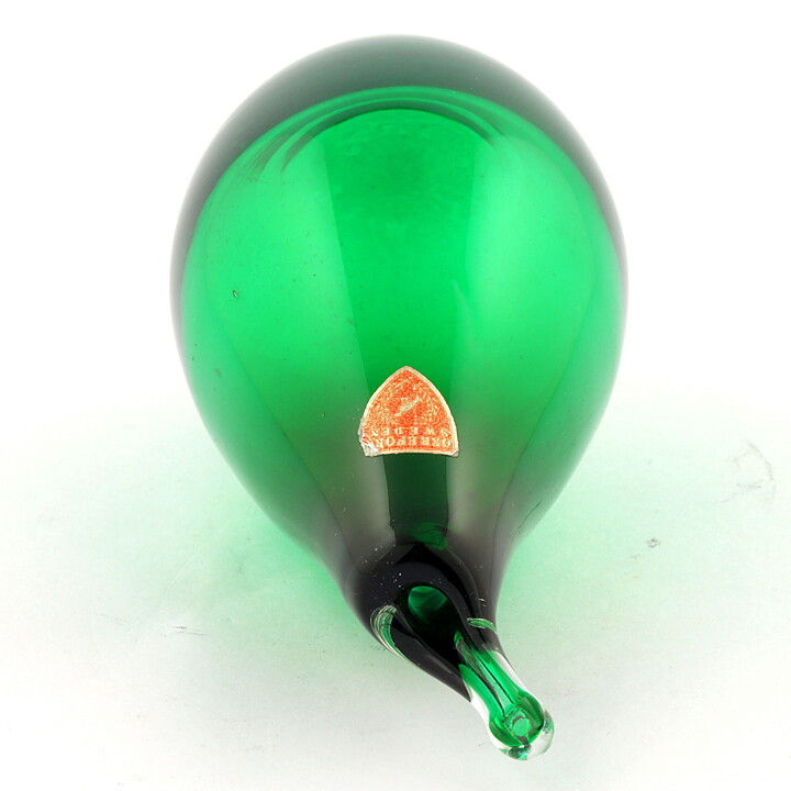 Ingeborg Lundin (1960s) Green Glass Raindrop Vase 13 cm