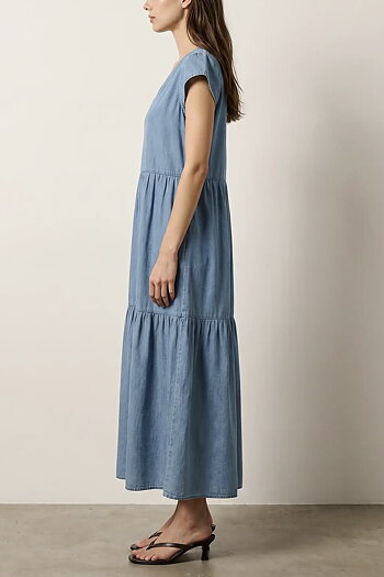 Leveté Room -Rora 3 Dress Mid Blue Denim