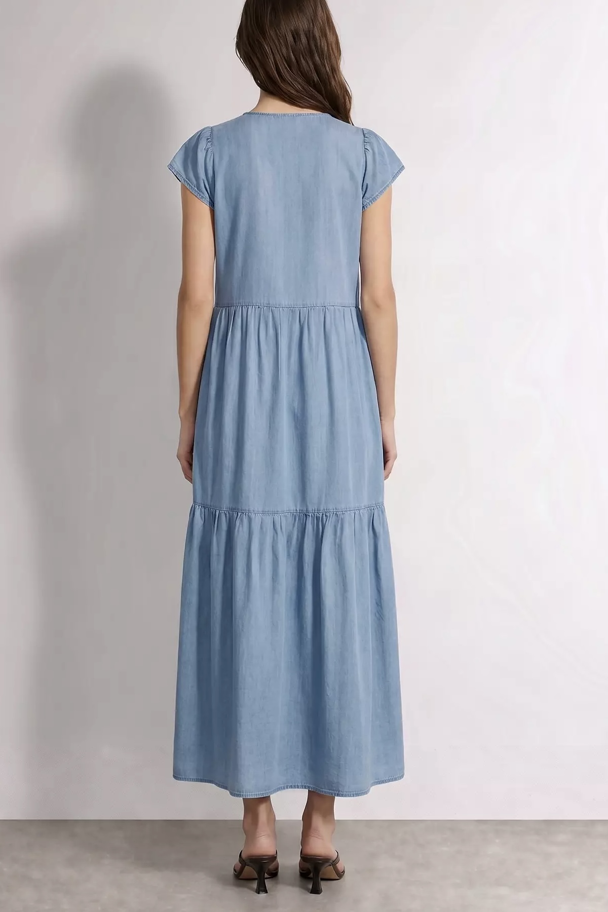 Leveté Room -Rora 3 Dress Mid Blue Denim - 3