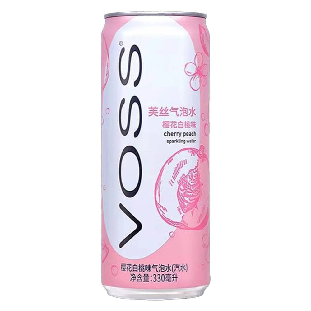 Voss Sakura Cherry Peach Sparkling Water 330ml