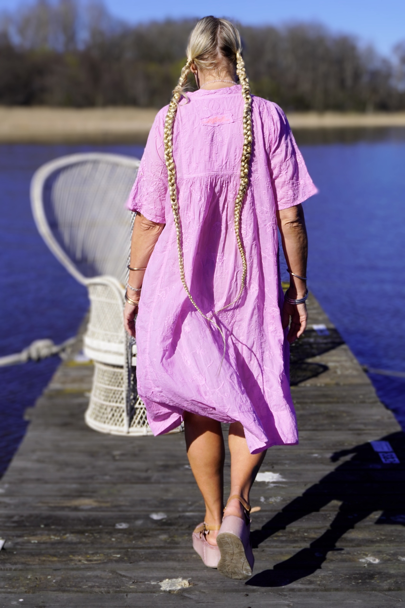 ANITA COTTON DRESS FLUORO PURPLE - 5