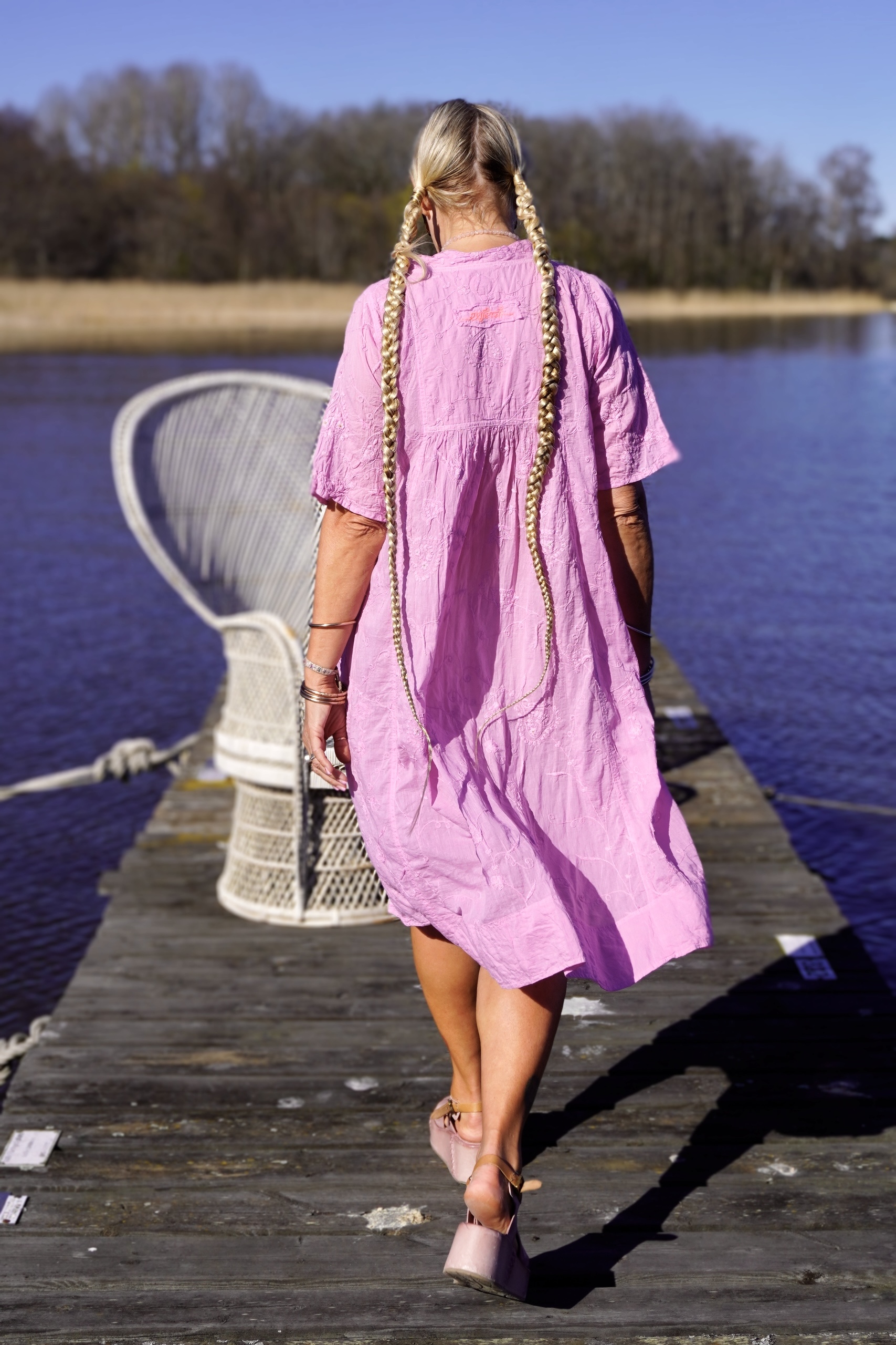ANITA COTTON DRESS FLUORO PURPLE - 3