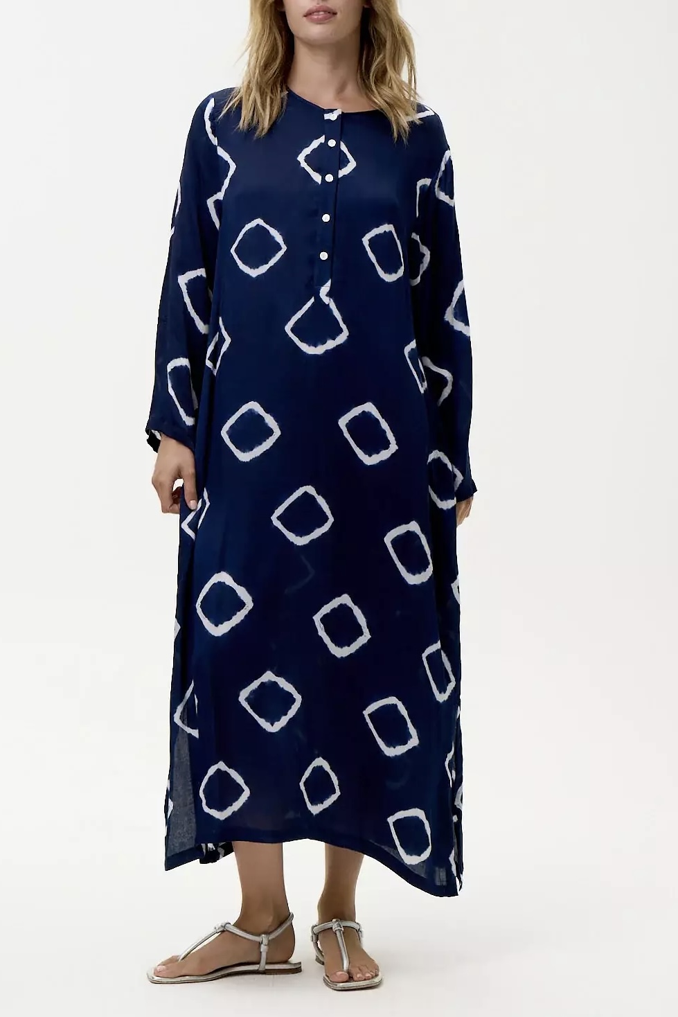 One Season - Llew Maxi Atlas Cupro Navy - 3