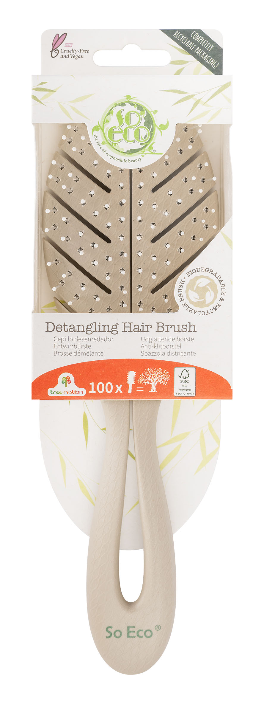 So Eco Biodegradable Detangling Leaf Brush