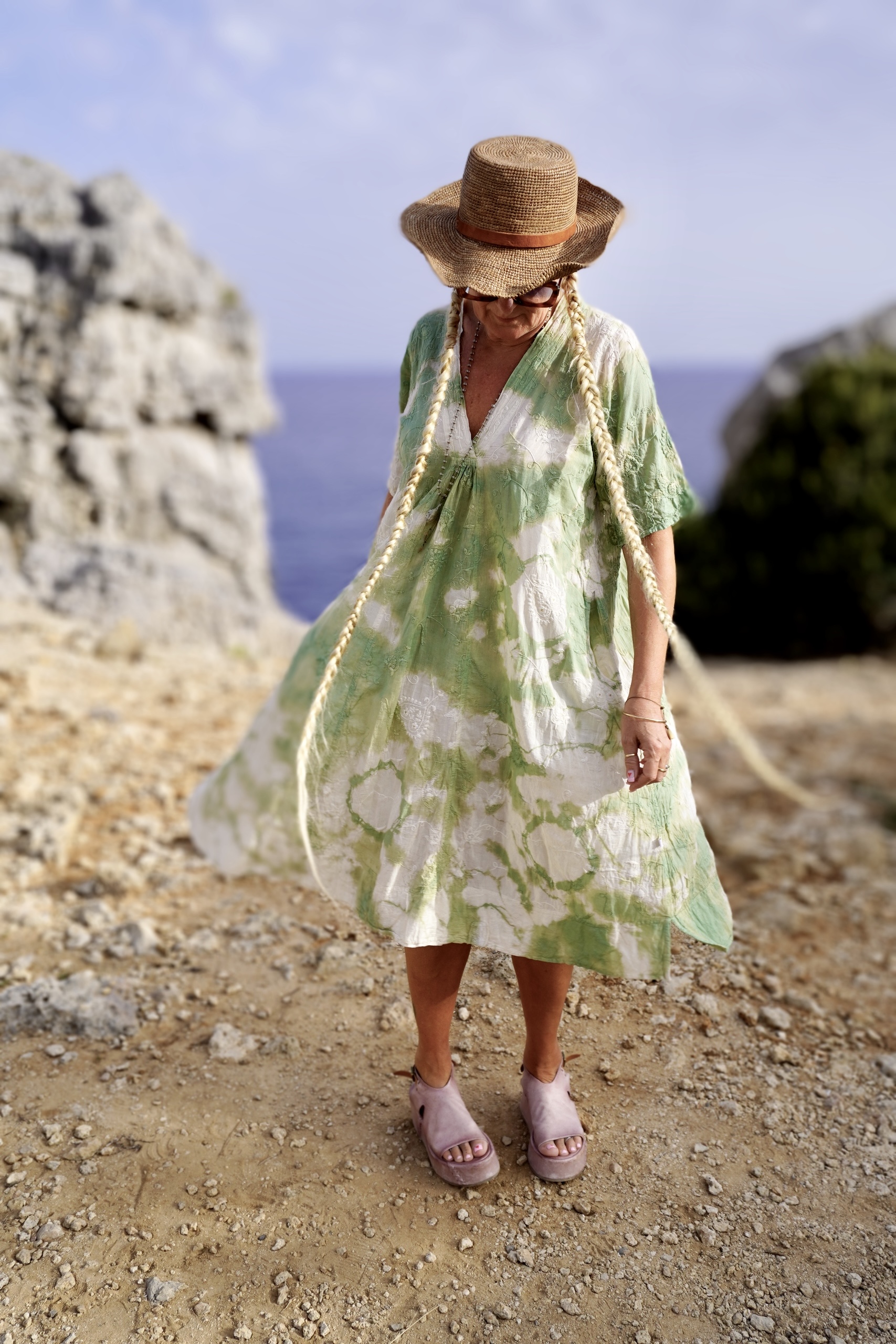 ANITA COTTON BATIK DRESS LISA GREEN  - 3