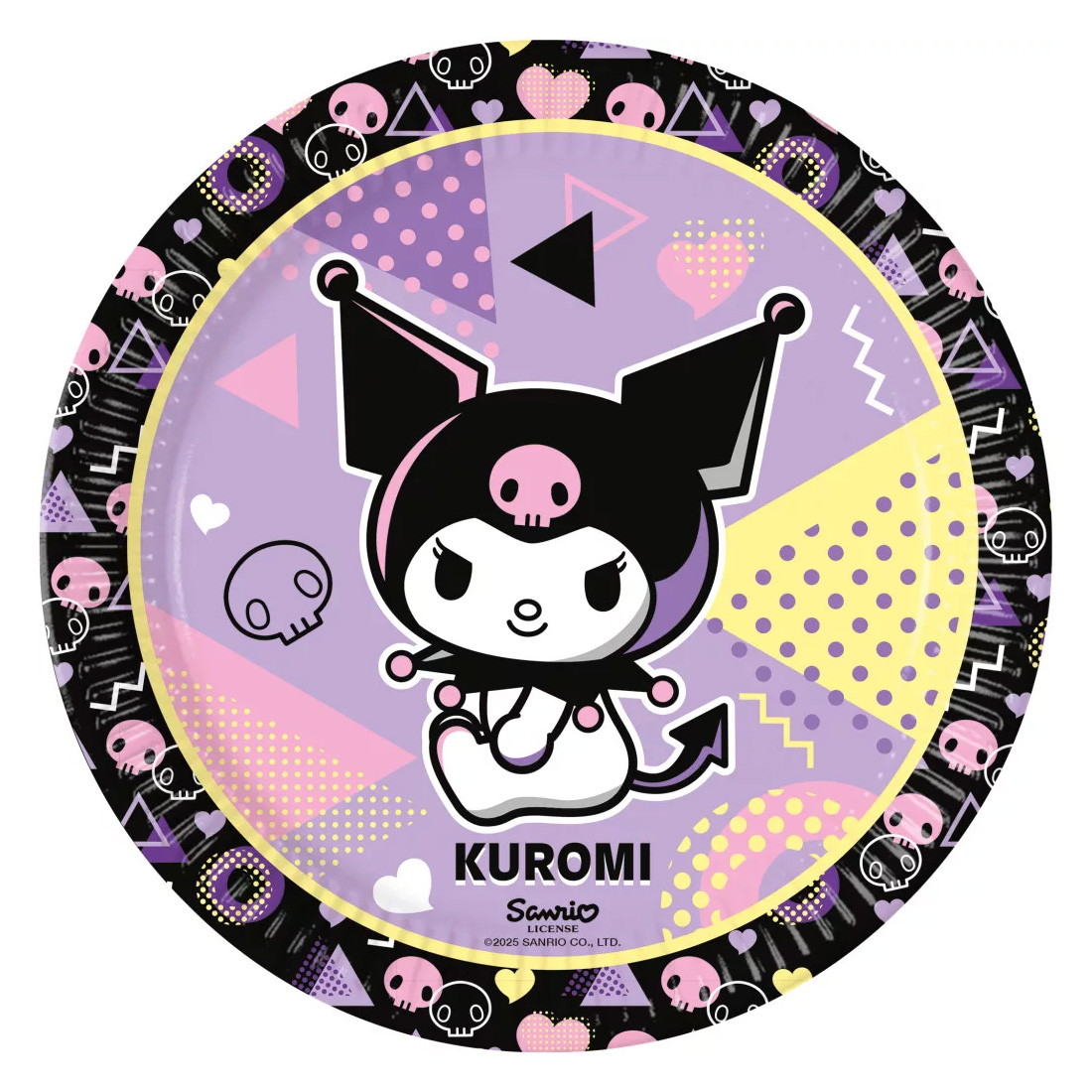 Kuromi Pop Art Papptallrikar 8-pack