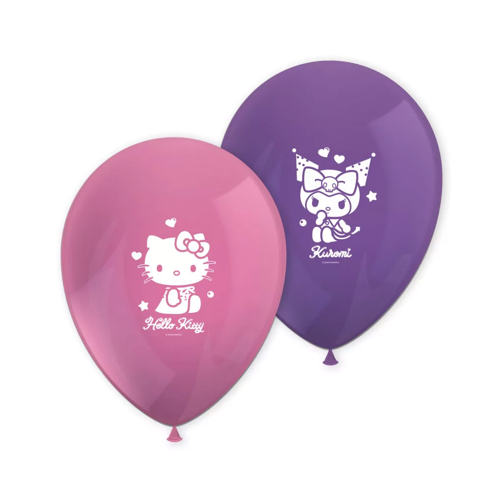 Hello Kitty & Kuromi Latex Ballonger -  8 pack
