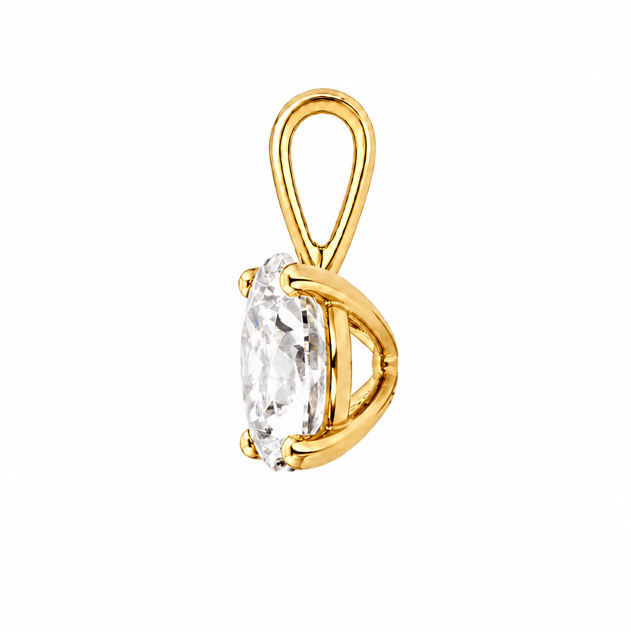 Timantti riipus Oval 4-kynsi Idun Gold - 2