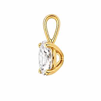 Timantti riipus Oval 4-kynsi Idun Gold