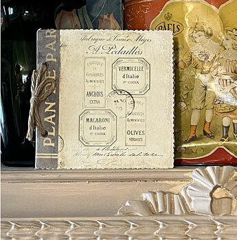 Anteckningsbok notebook Vintage shabby chic lantlig stil