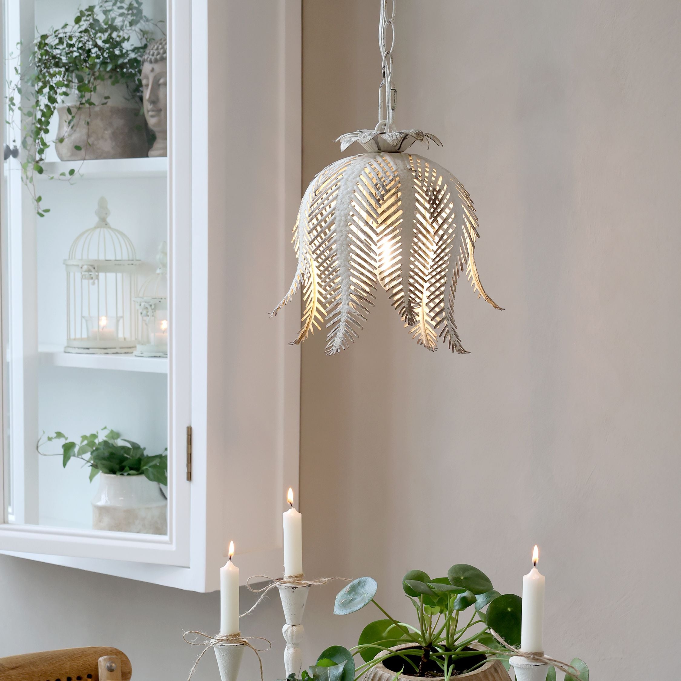 Fransk Lampa - Blad - H24,5/Ø18 cm