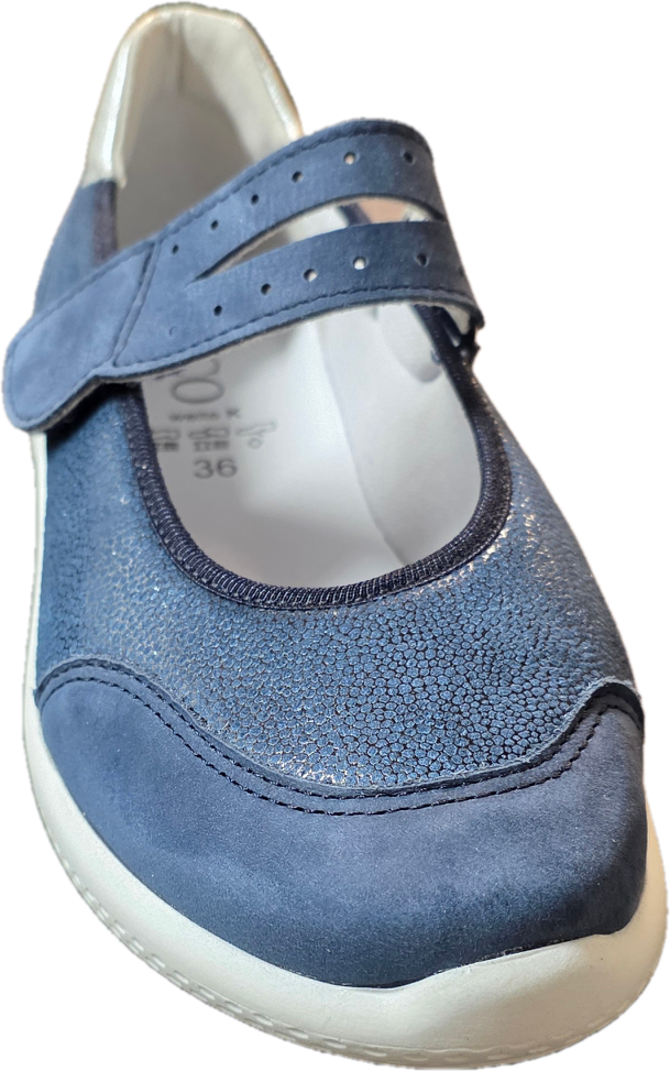 ACO 3612127 Blue – Ballerina med slejf och mjuk komfort - 3