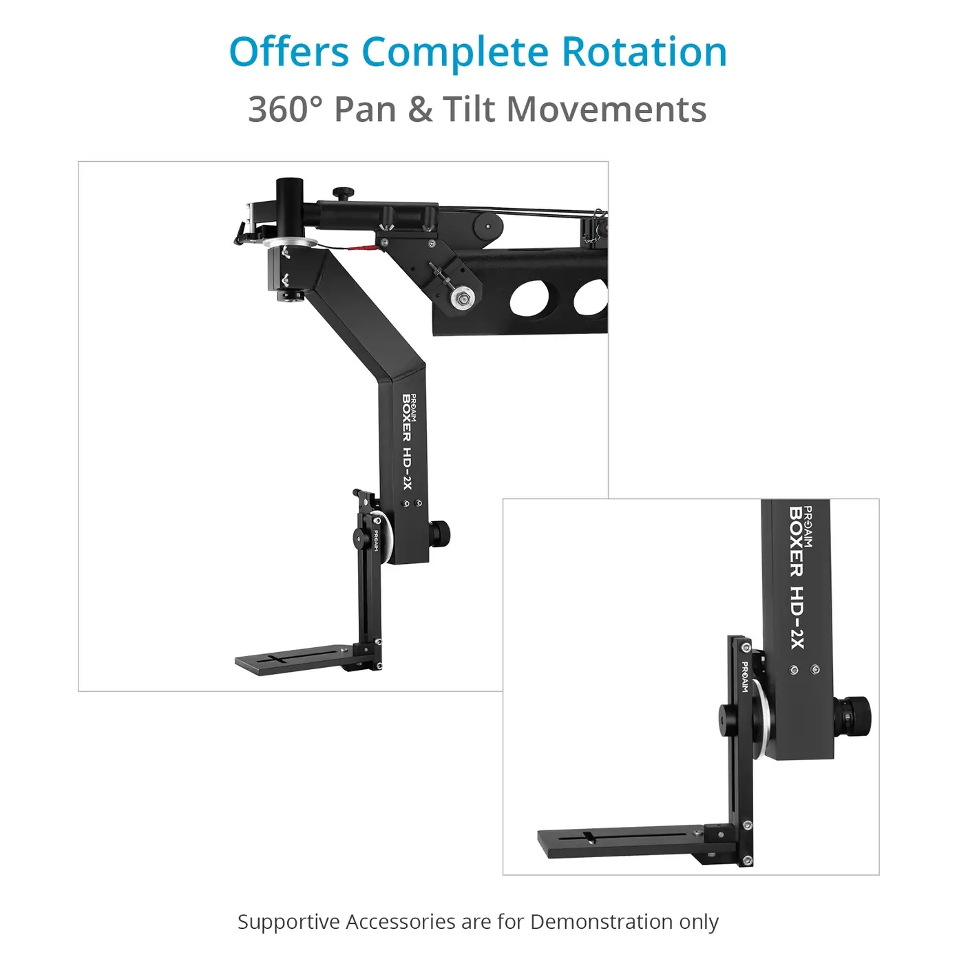 Proaim Boxer HD-2X Motorized Pan/Tilt Head for Camera Jib/Crane | Payload: 15kg / 33lb - 4