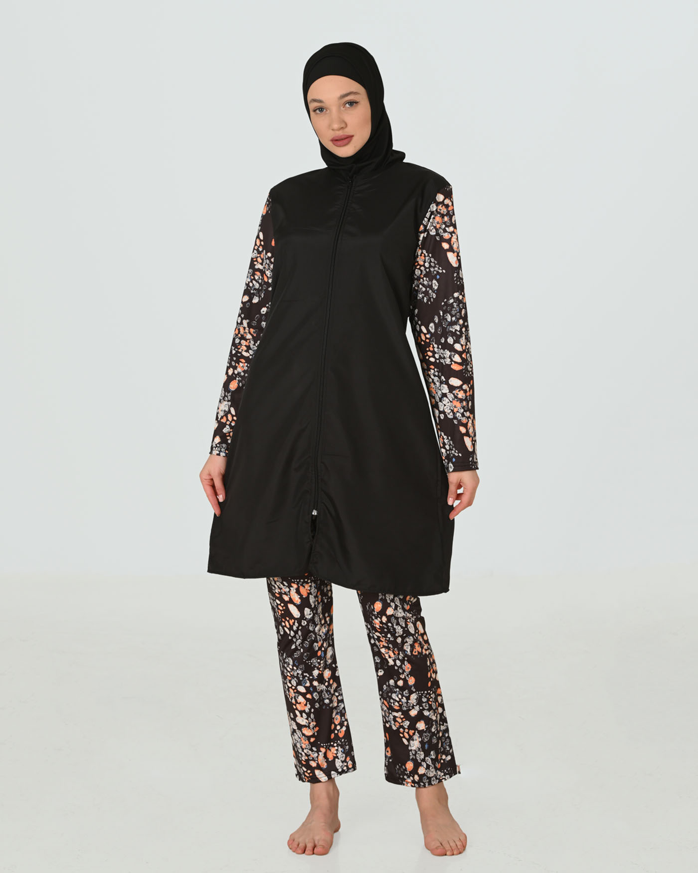 Muslim Swimsuit with hijab - Beige - 6