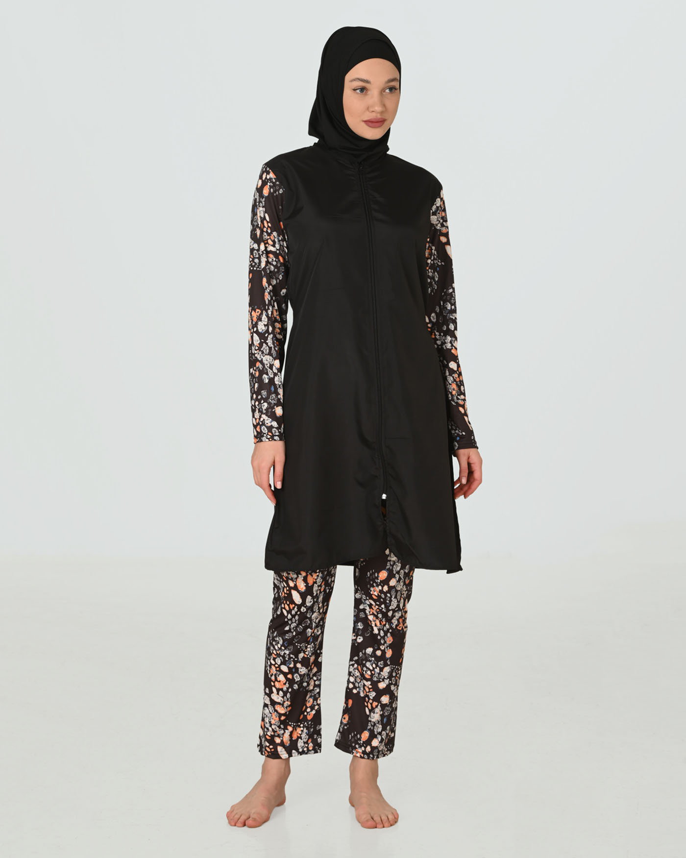 Muslim Swimsuit with hijab - Beige - 4