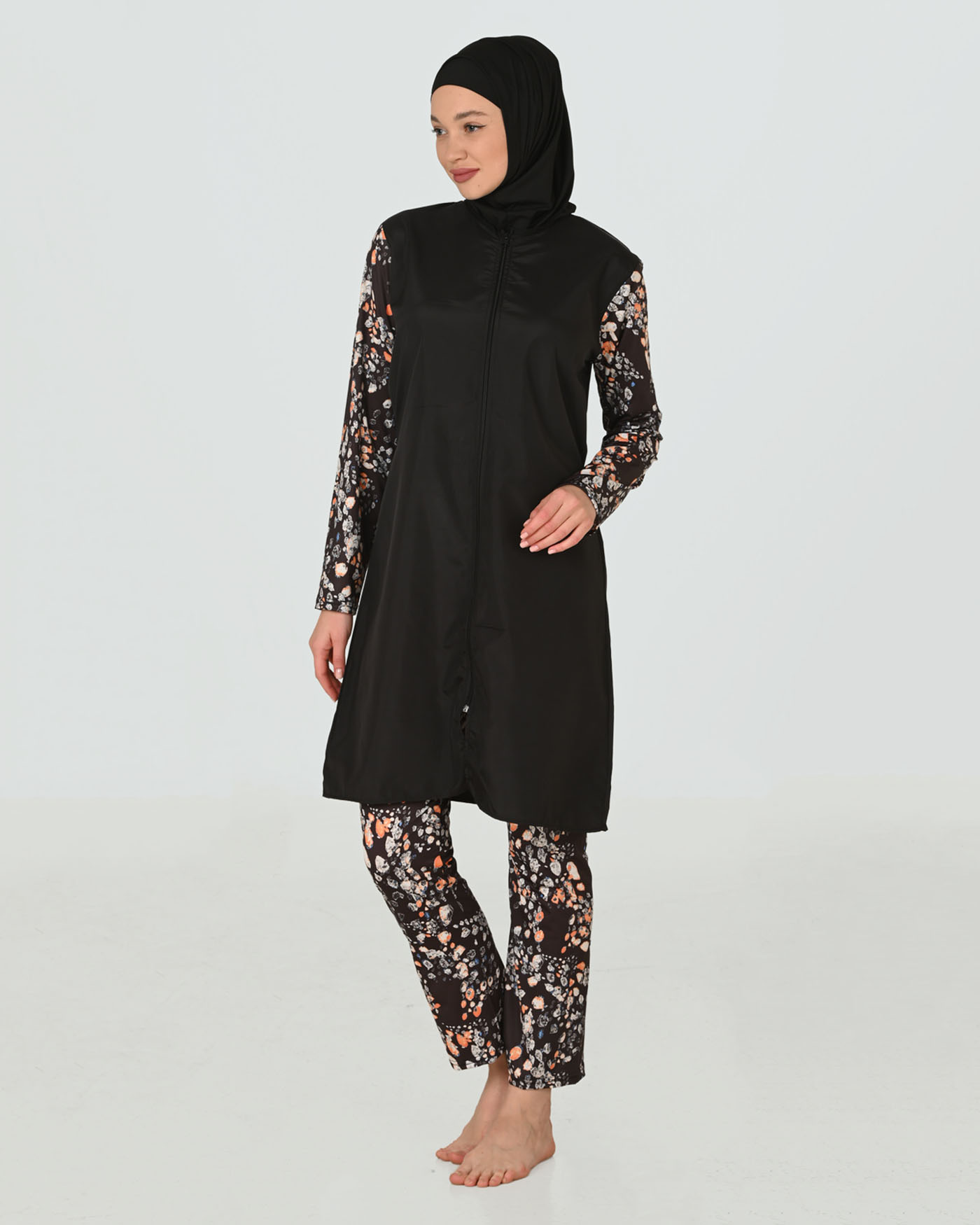 Muslim Swimsuit with hijab - Beige - 2