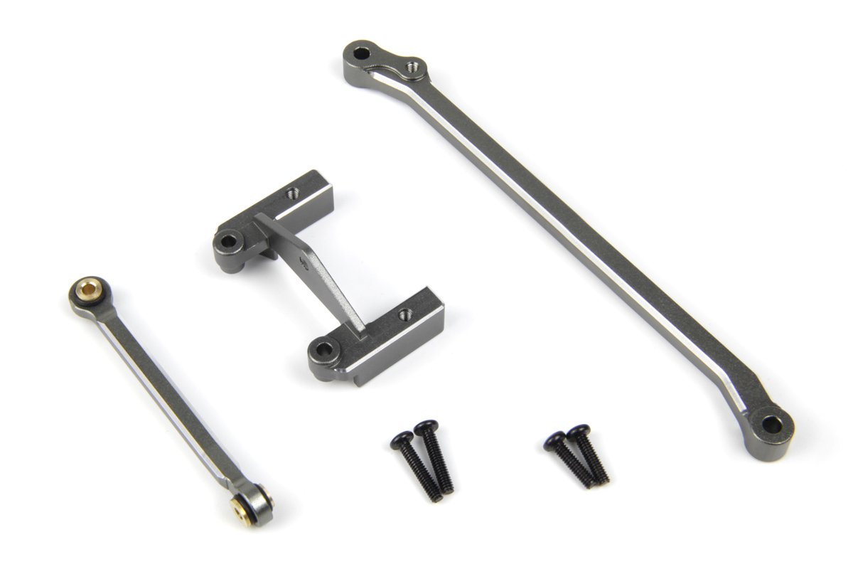 HPI HP161412 Aluminum Servo Mount &amp; Steering Link Set(Gunmetal)