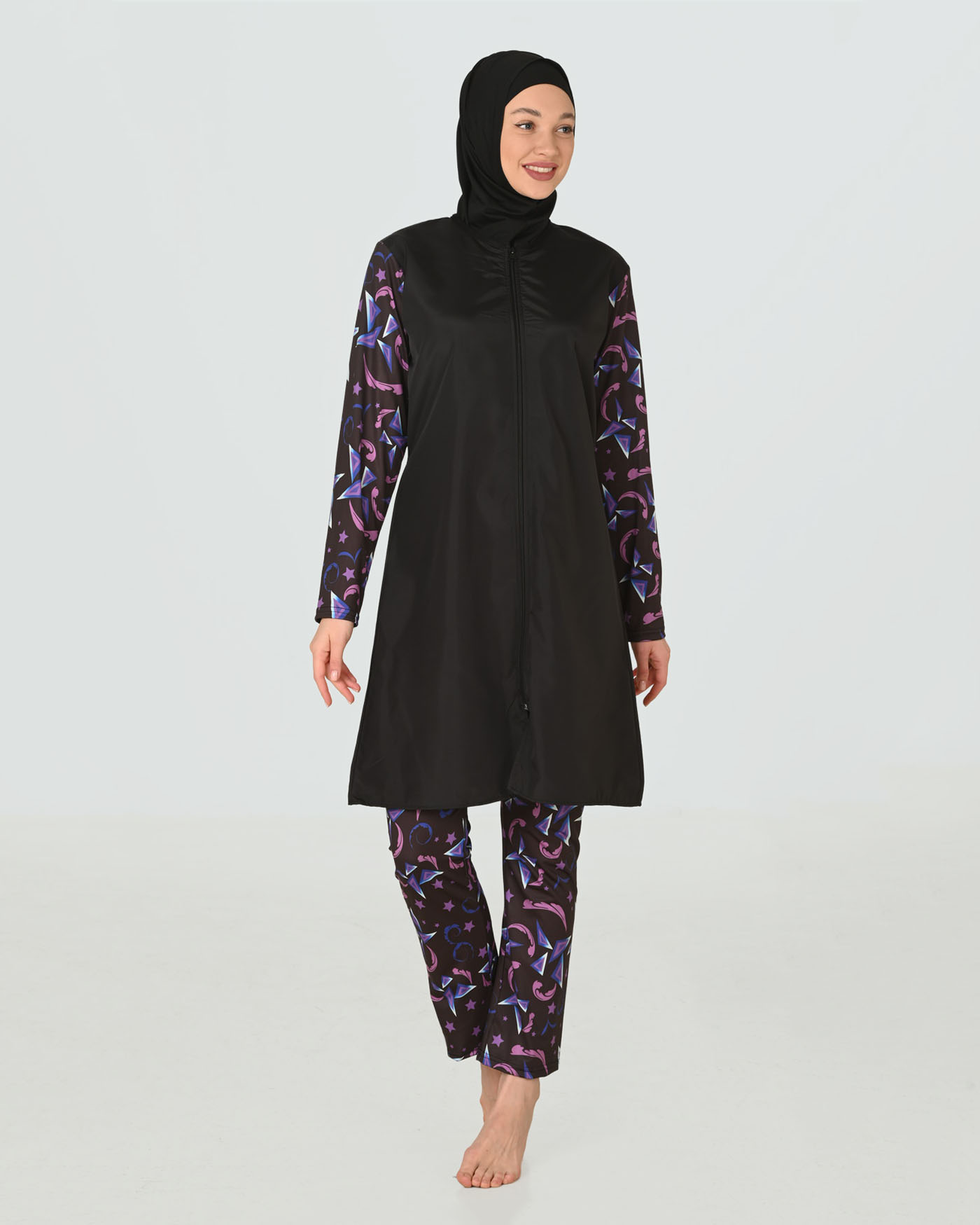Muslim Swimsuit with hijab - Mauve