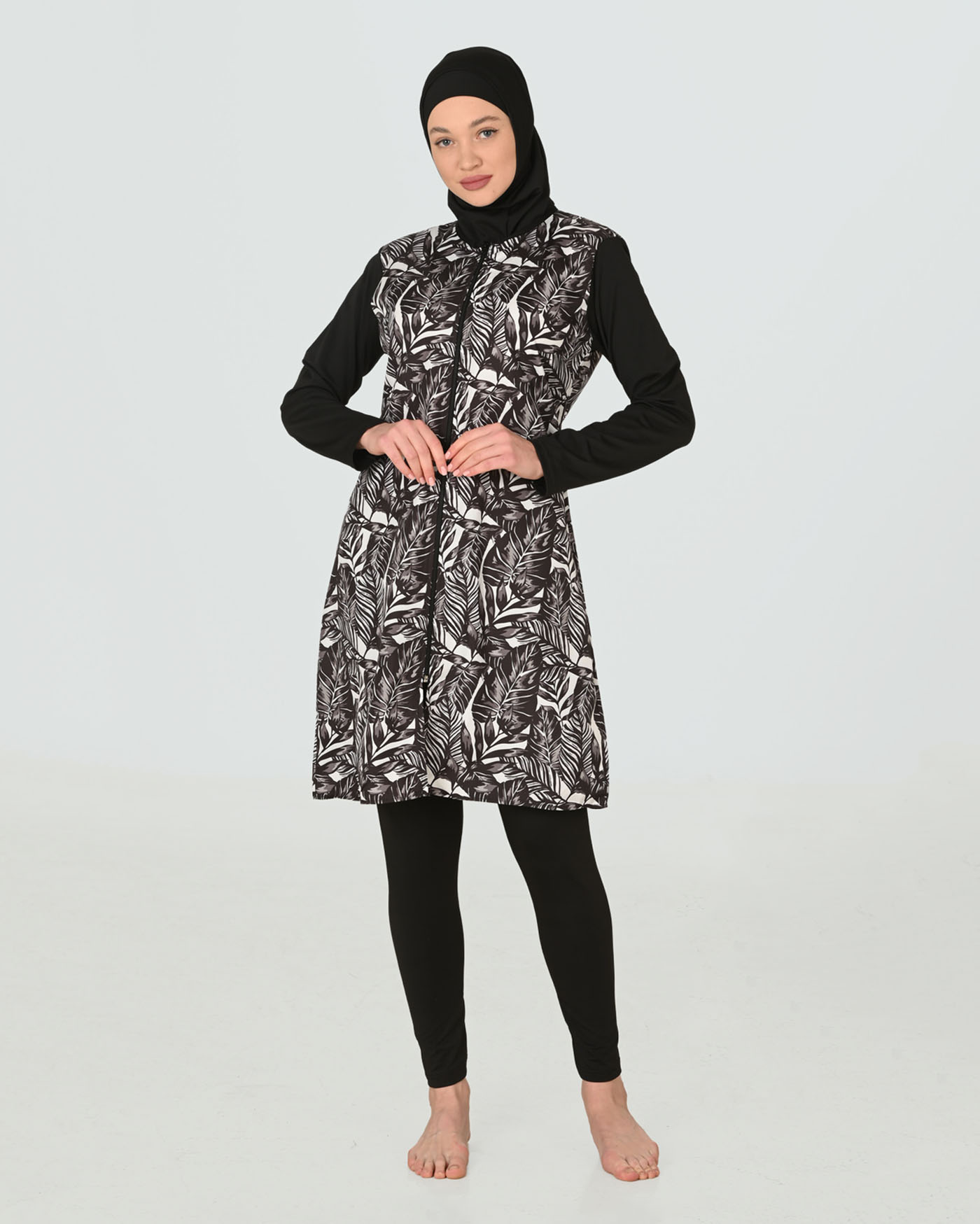 Muslim Swimsuit with hijab - White