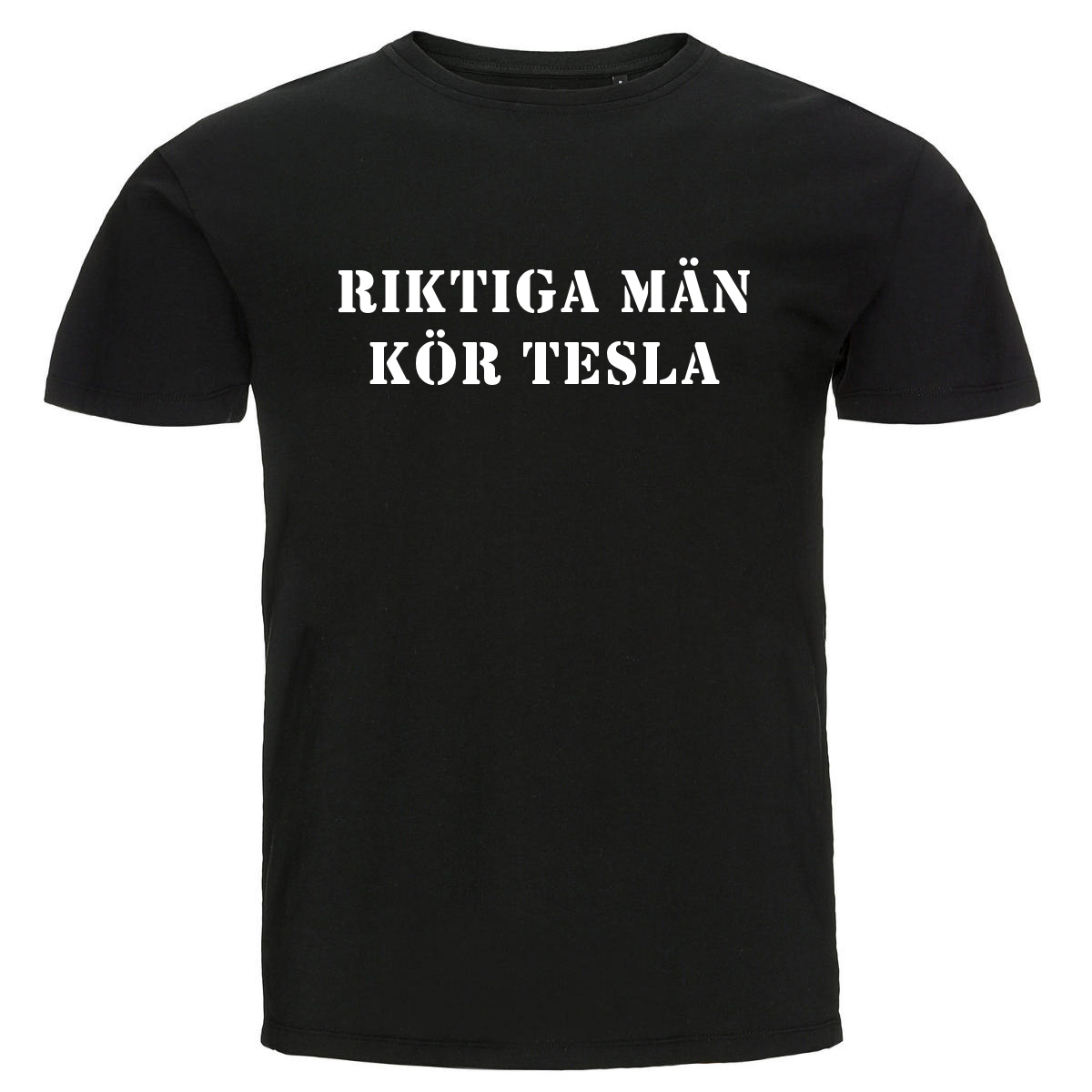 T-shirt - Riktiga män kör Tesla