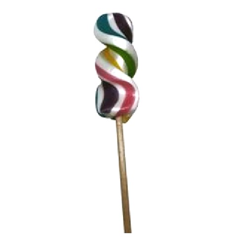 Spiralklubba, Jordgubb & citron, regnbågsfärgad 50g