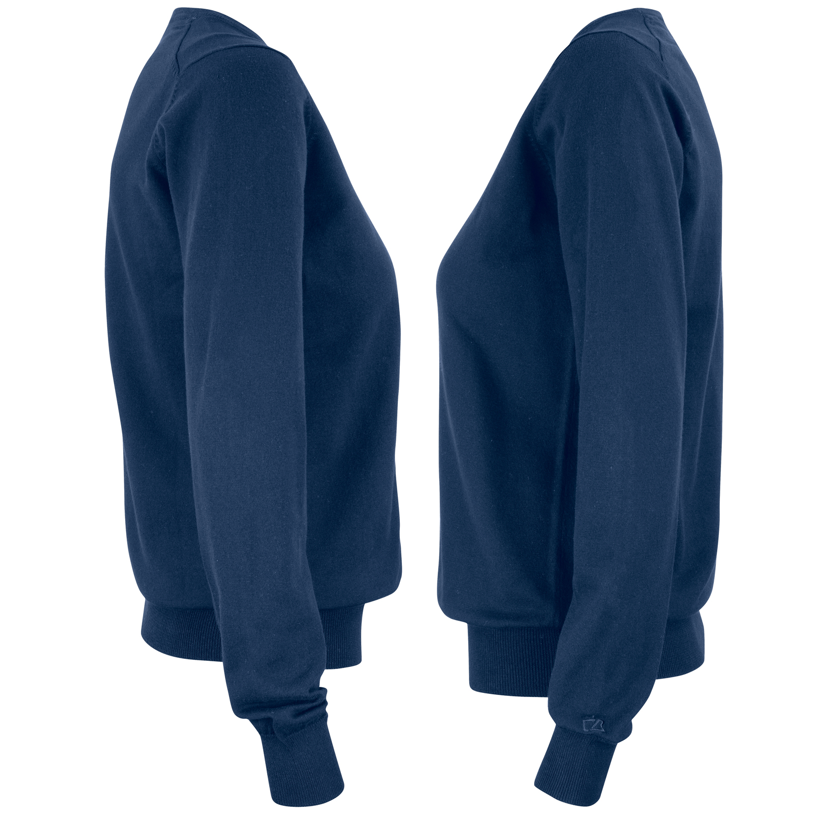 Tröja stickad bomull crewneck, dam - 3
