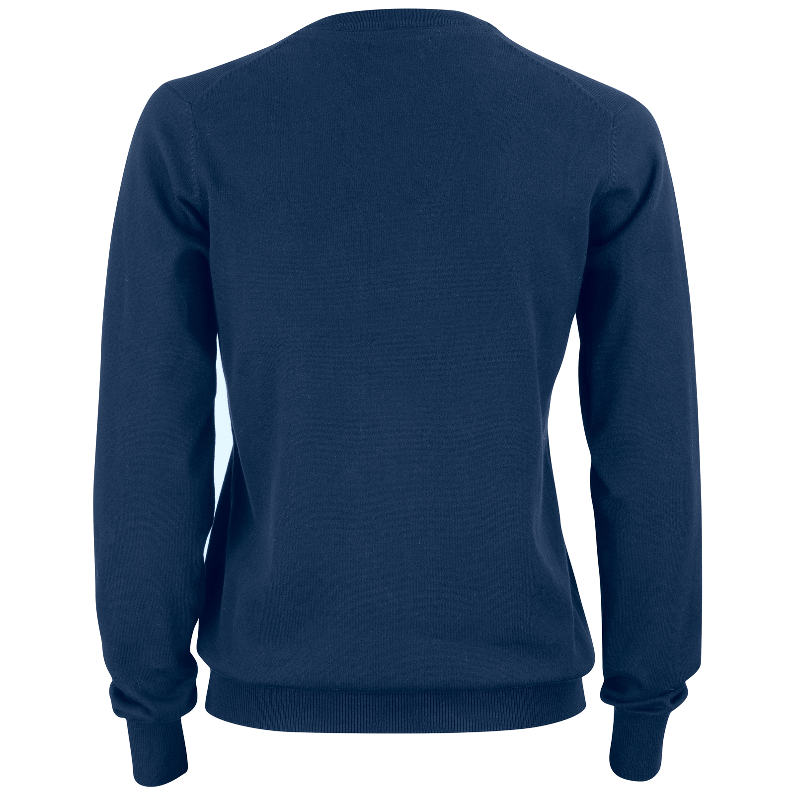Tröja stickad bomull crewneck, dam - 2