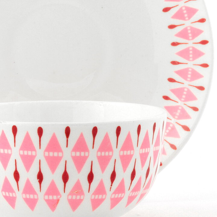 Bibi Breger (Prisma 1955) Rounded Teacup with Pink Decor 12 cm  [Sample Images]