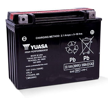 YUASA YTX24HL-BS Batteri 12V 21Ah AGM 350 CCA – MC & ATV
