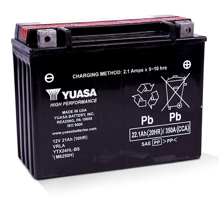 product-image YUASA YTX24HL-BS Batteri 12V 21Ah AGM 350 CCA – MC & ATV