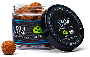 Balanserade Wafters från SBM med en distinkt doft som ger en naturlig presentation och lockar även de svåraste karparna. 20mm