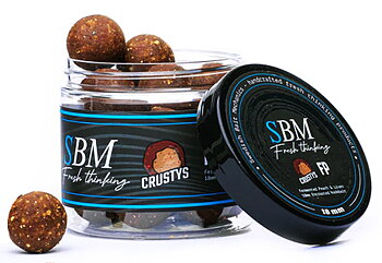 SBM Crustyz är extremt hårda krokbeten (hard hookbaits) designade för att matcha SBM:s övriga boiliesortiment. 18mm
