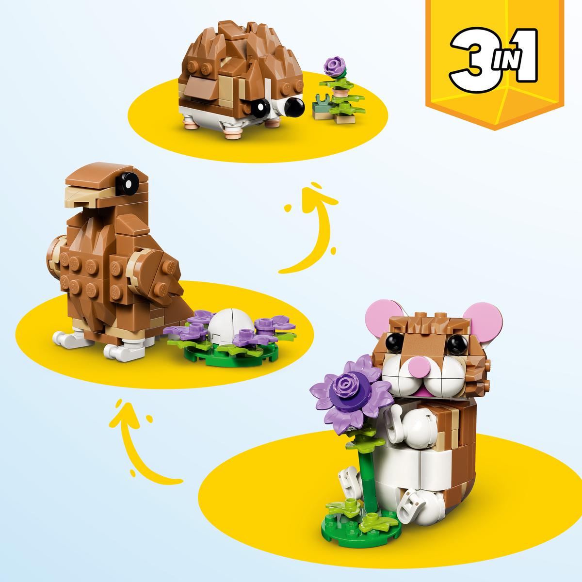 LEGO 31376 Söt hamster med blomma - 3