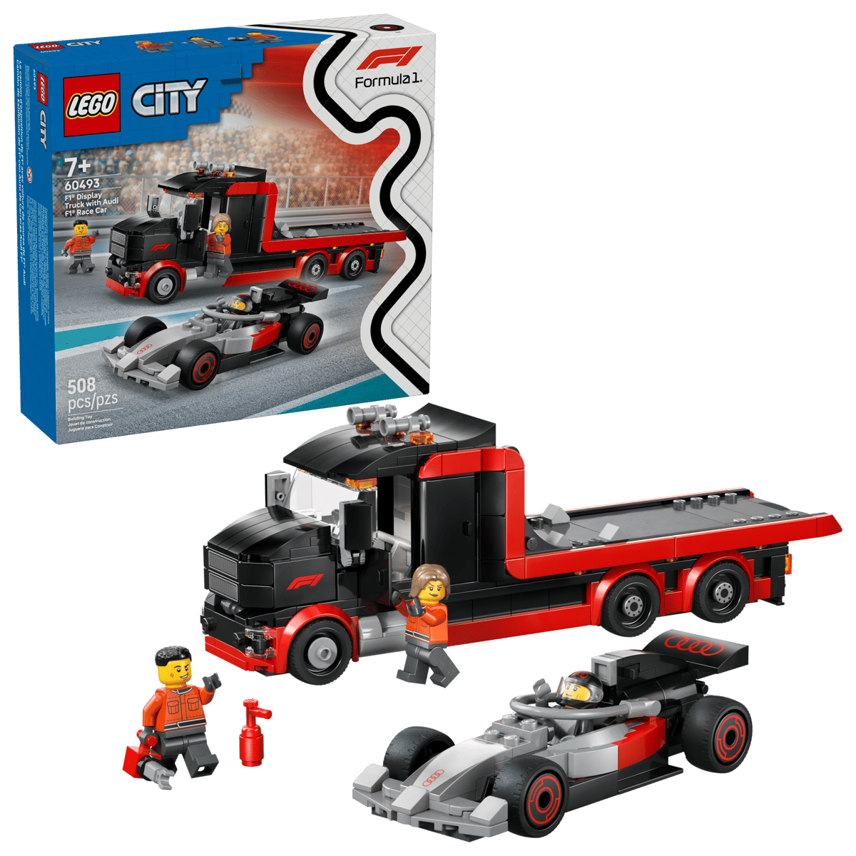 LEGO City 60493 F1® uppvisningsbil med Audi F1® racerbil