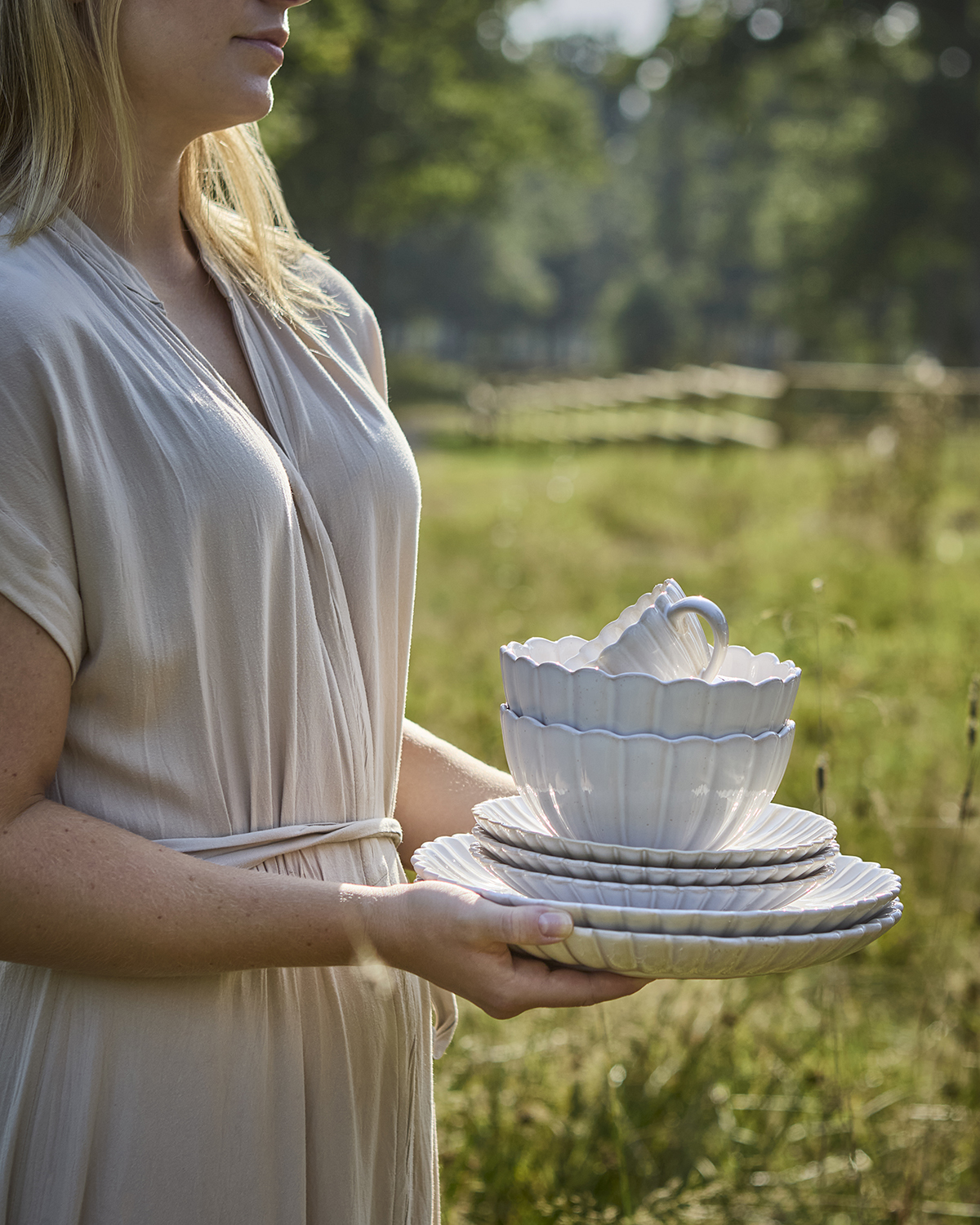 Hulda, vit liten skål från Affari of Sweden